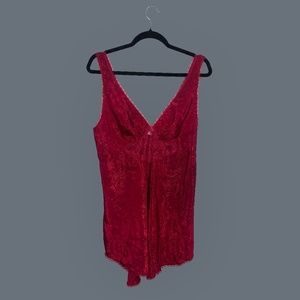 Deep Red Lingerie Top
